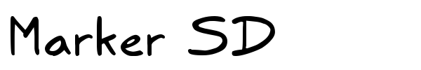 Marker SD font preview